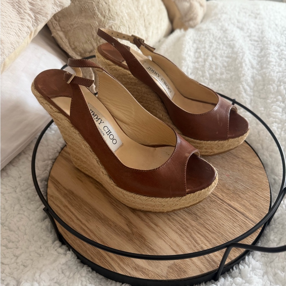 Jimmy Choo Leather Wedges